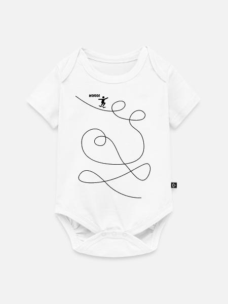 Skateboarder macht Looping Geschenk - Baby Premium Kurzarmbody - Weiß