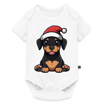 Doberman Dog Christmas - Baby Premium short-sleeve bodysuit - white - Front