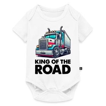 lastwagen king - Baby Premium Kurzarmbody - Weiß - Vorne