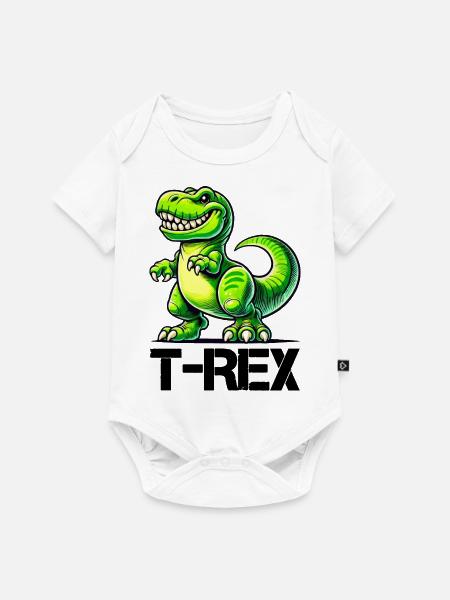 Dinosaurier T-Rex - Baby Premium Kurzarmbody - Weiß
