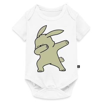 Dabbing Rabbit - Baby Premium short-sleeve bodysuit - white - Front