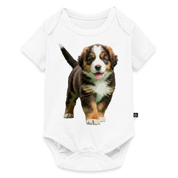 Bernese Mountain puppy real - Baby Premium short-sleeve bodysuit - white - Front