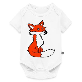 Fuchs Rotfuchs Wildes Tier Schlauer Wald Bewohner - Baby Premium Kurzarmbody - Weiß - Vorne