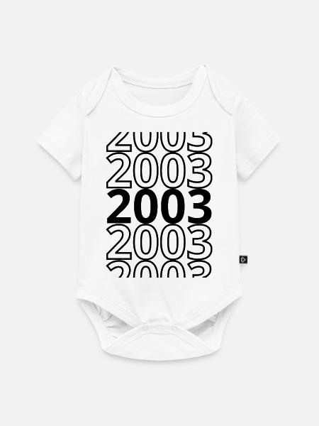 2003 2003 2003 - Baby Premium Kurzarmbody - Weiß