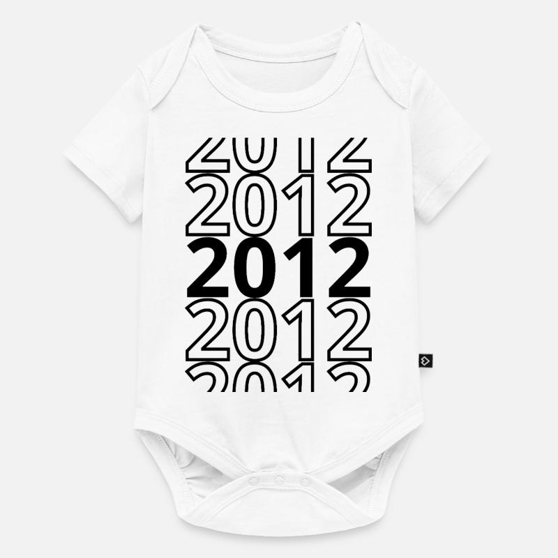 2012 2012 2012 - Baby Premium Kurzarmbody - Weiß