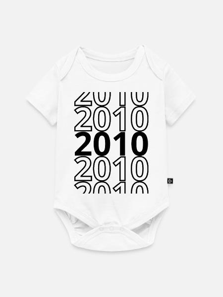 2010 2010 2010 - Baby Premium Kurzarmbody - Weiß