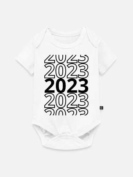 2023 2033 2023 - Baby Premium Kurzarmbody - Weiß