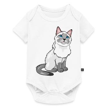 Fier chat siamois - Body à manches courtes Premium Bébé - blanc - Devant