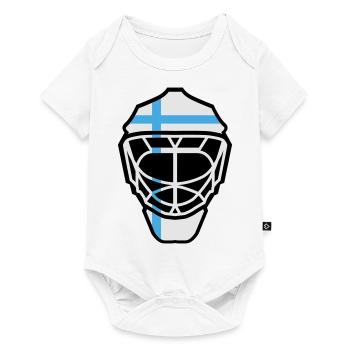 Hockey Goalie Mask Finland - Baby Premium short-sleeve bodysuit - white - Front