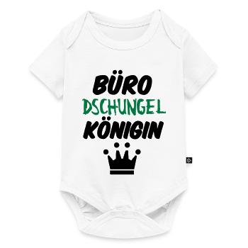 Büro-Dschungelkönigin Büro Arbeit Geschenk Spruch - Baby Premium Kurzarmbody - Weiß - Vorne