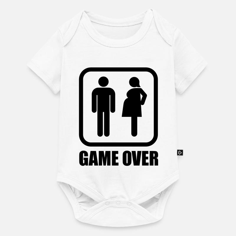 Game over - enceinte - Body à manches courtes Premium Bébé - blanc