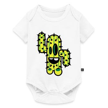 cactus nature comique - Body à manches courtes Premium Bébé - blanc - Devant