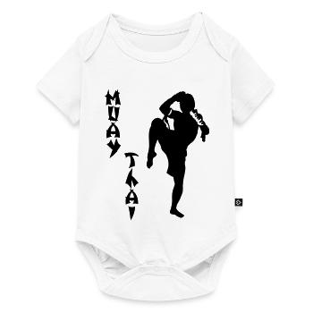 Muay Thai - Baby Premium Kurzarmbody - Weiß - Vorne