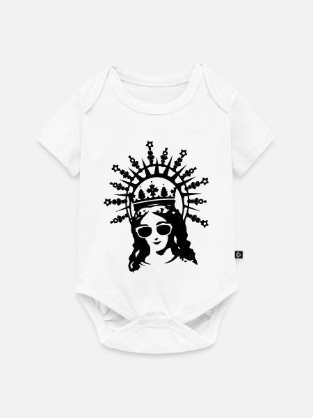 Mutter Gottes mit Sonnenbrille - Baby Premium Kurzarmbody - Weiß