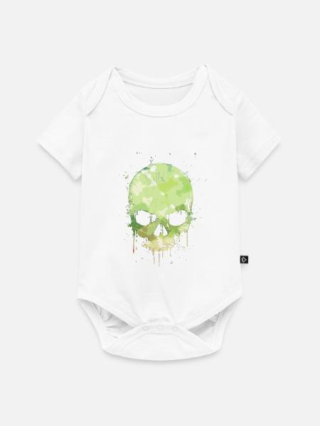 Schädelfleck - Baby Premium Kurzarmbody - Weiß