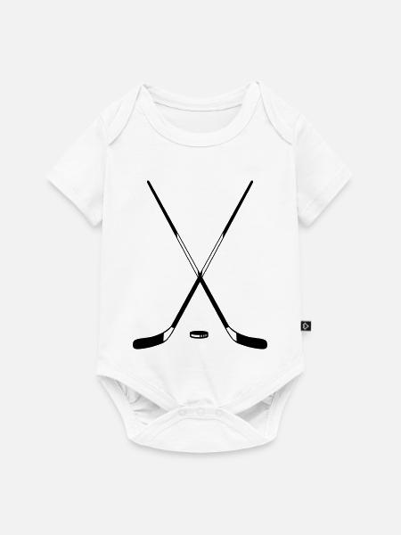 Eishockey - Baby Premium Kurzarmbody - Weiß