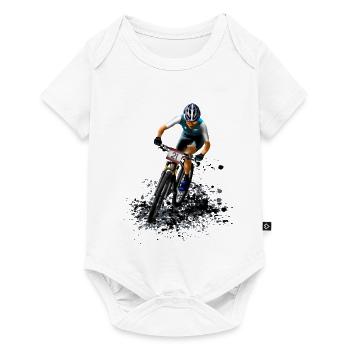 mountainbike - Baby Premium short-sleeve bodysuit - white - Front