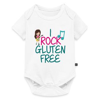Ich schaukele das freie Gluten - Baby Premium Kurzarmbody - Weiß - Vorne