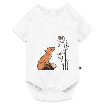 Renard et robin - Body à manches courtes Premium Bébé - blanc - Devant