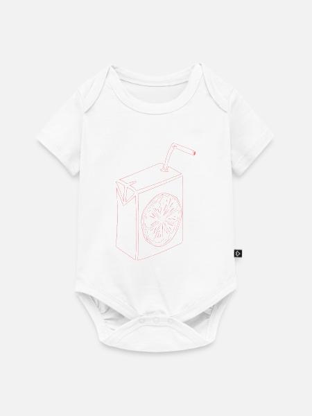 Zitrus Saftbox Illustration - Baby Premium Kurzarmbody - Weiß