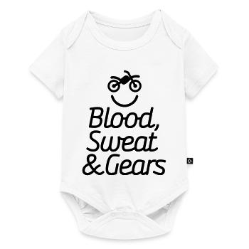 Blood sweat & gears - Motocross - Motorcycle - Body à manches courtes Premium Bébé - blanc - Devant