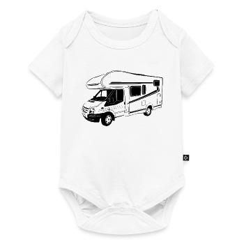 Camping-car - Caravane - Camping - Camper - Body à manches courtes Premium Bébé - blanc - Devant