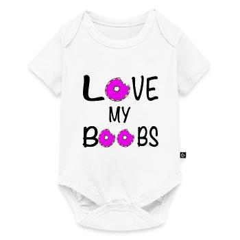 Love my Boobs / Donut / Sprüche / Trend - Baby Premium Kurzarmbody - Weiß - Vorne