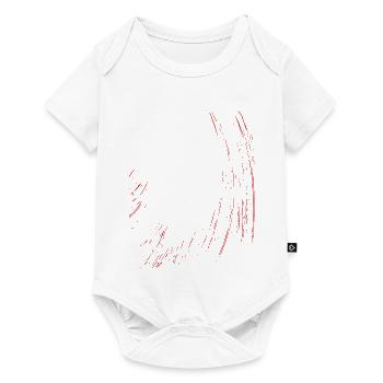 Abstrakte Linien / Linie / rot / Muster - Baby Premium Kurzarmbody - Weiß - Vorne