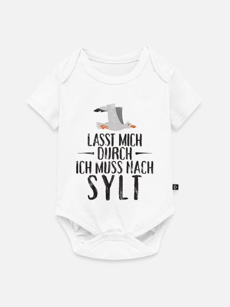 Lasst mich durch ich muss nach Sylt Möwe - Baby Premium Kurzarmbody - Weiß