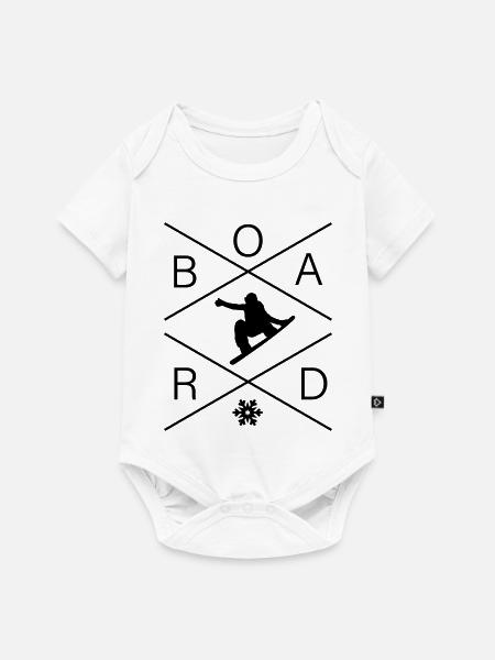 BOARD - Baby Premium Kurzarmbody - Weiß