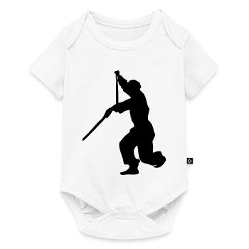 Sanchaku 3 pièces nunchaku kung fu - Body à manches courtes Premium Bébé - blanc - Devant