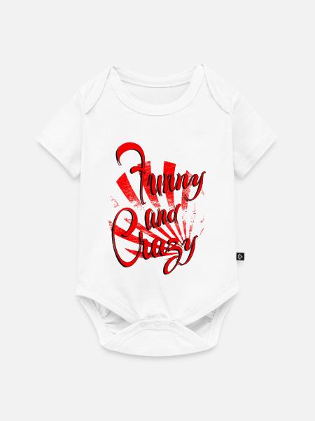 funny and crazy - Baby Premium Kurzarmbody - Weiß