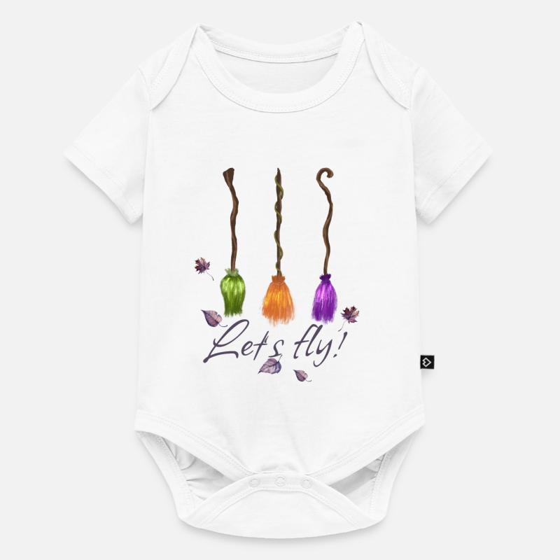 Balai de sorcières Volons! - Body à manches courtes Premium Bébé - blanc