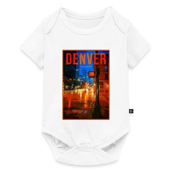 Denver Neon Night: Rain in the city - Baby Premium short-sleeve bodysuit - white - Front