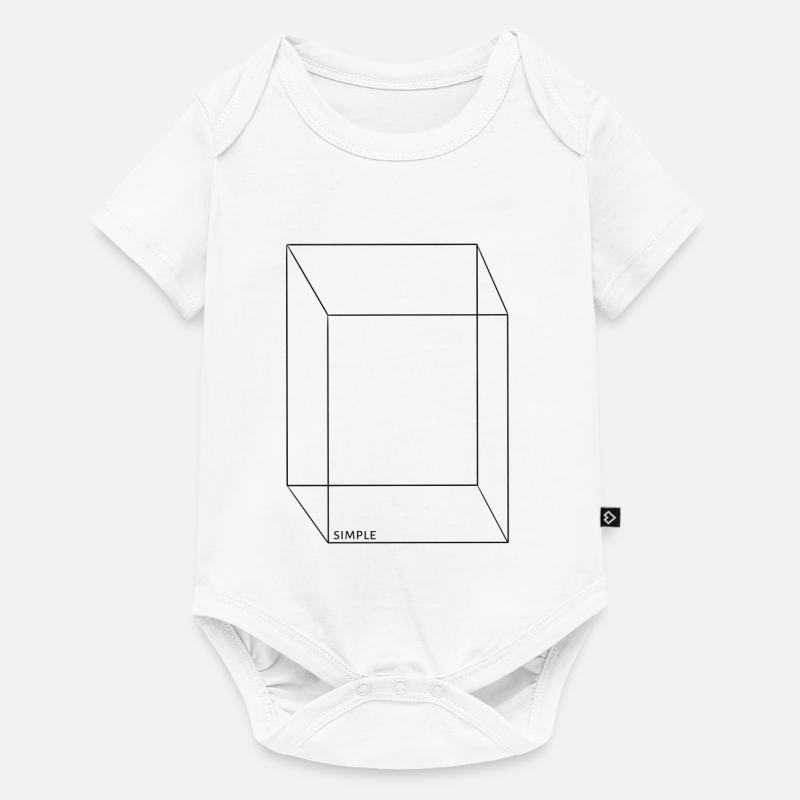 Simple - Body à manches courtes Premium Bébé - blanc