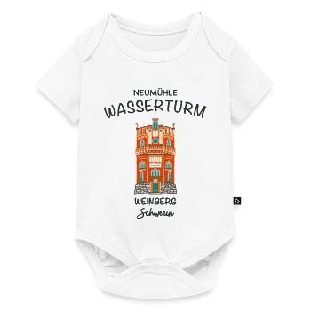 Schwerin, Wasserturm auf dem Weinberg - Baby Premium Kurzarmbody - Weiß - Vorne