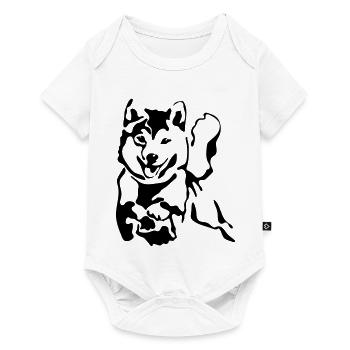 Shiba Inu - Baby Premium Kurzarmbody - Weiß - Vorne