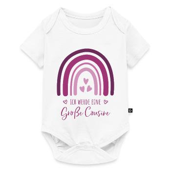 Ich werde eine große Cousine Boho Regenbogen - Baby Premium Kurzarmbody - Weiß - Vorne