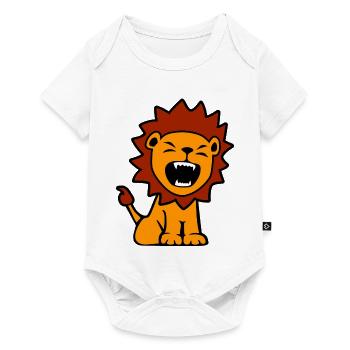 petit lion ROAAR - Body à manches courtes Premium Bébé - blanc - Devant