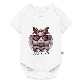 Restez au frais – lapin avec des lunettes de soleil - Body à manches courtes Premium Bébé - blanc - Devant