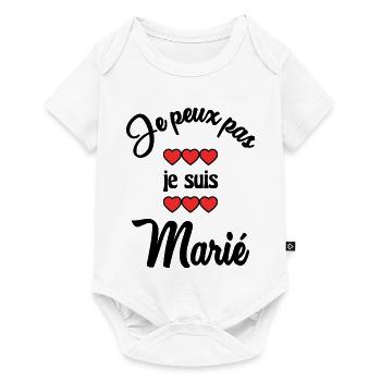 JE PEUX PAS. MARIE. FUTUR MARIE. EVJF. TEAM. TEAM - Body à manches courtes Premium Bébé - blanc - Devant