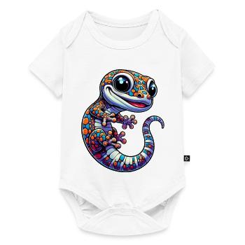 Gecko - Baby Premium Kurzarmbody - Weiß - Vorne