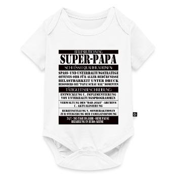 Super Papa – Description du poste avec humour - Body à manches courtes Premium Bébé - blanc - Devant