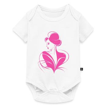 Elegant Pink Silhouette Fashionista Chic Art Shirt - Baby Premium short-sleeve bodysuit - white - Front
