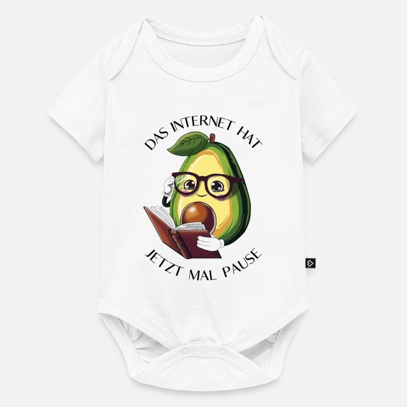 Das Internet hat jetzt mal Pause – Avocado Bücher - Baby Premium Kurzarmbody - Weiß