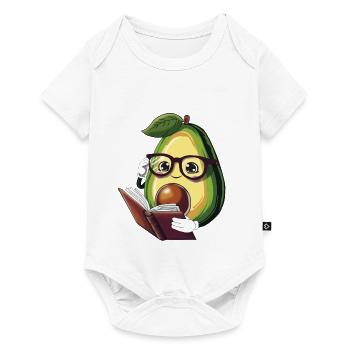 Avocado Reads a Book – Bookworm - Baby Premium short-sleeve bodysuit - white - Front