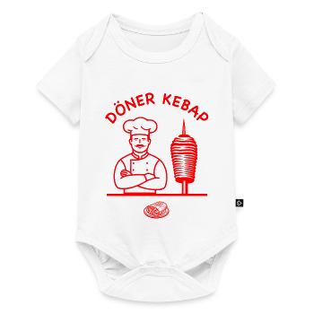 T-shirt gastronomique Doner Kebab Enthusiast Chef Delight - Body à manches courtes Premium Bébé - blanc - Devant