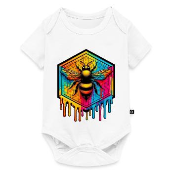 Biene - Baby Premium Kurzarmbody - Weiß - Vorne