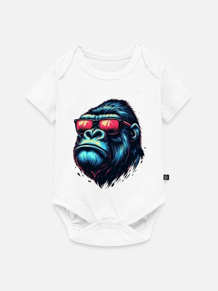 Gorilla - Baby Premium Kurzarmbody - Weiß