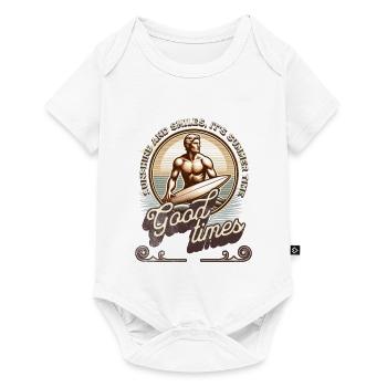 Vintage Good Times Surf Summer - Baby Premium short-sleeve bodysuit - white - Front